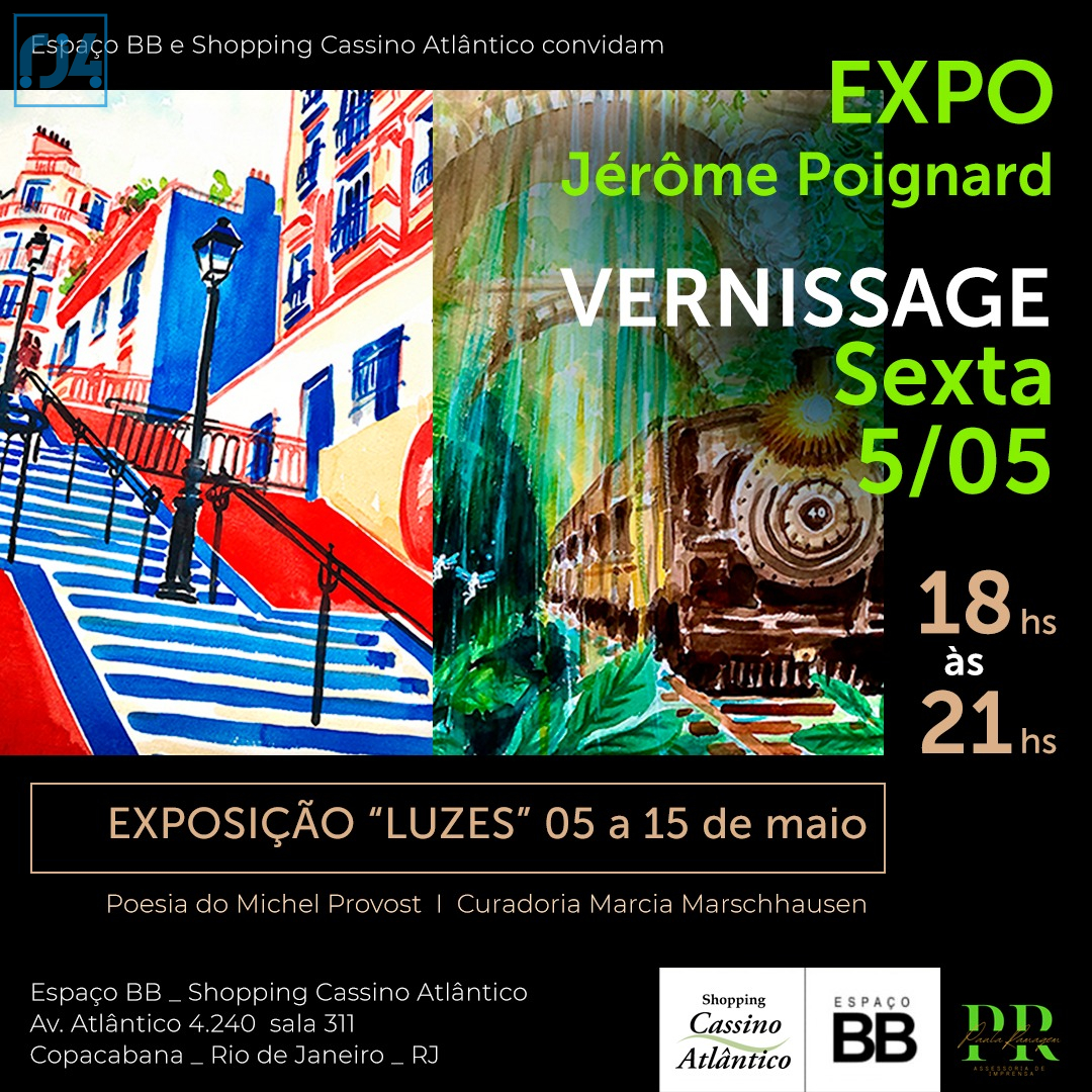 Artista Jérôme Poignard apresenta a exposição "Luzes"
