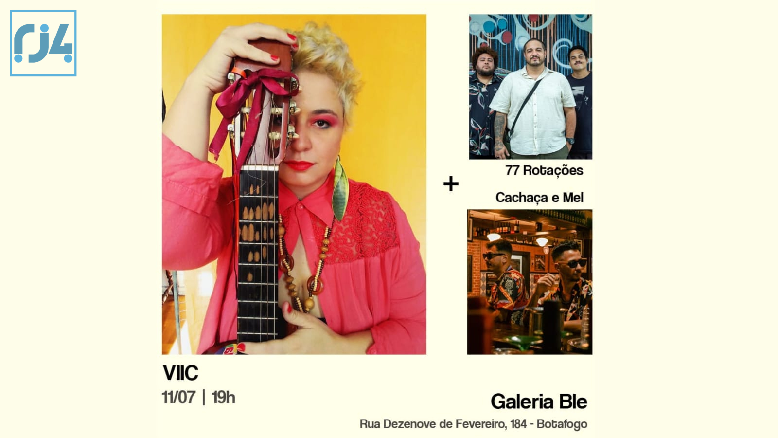 VIIC, 77 Rotações e Cachaça e Mel na Ble Galeria / créditos: divulgação VIIC