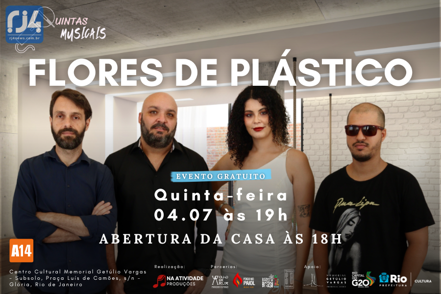 Banda Flores de Plástico no Quintas Musicais / Créditos: Na Atividade Produções